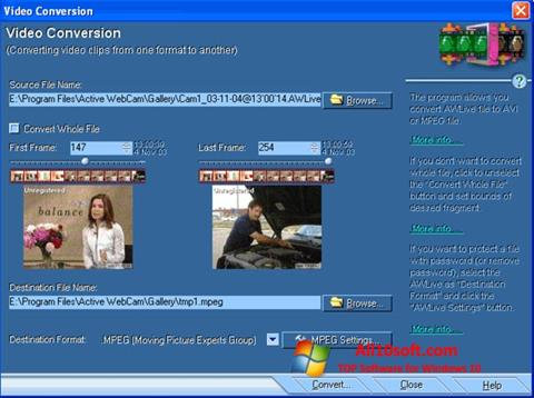 Skjermbilde Active WebCam Windows 10