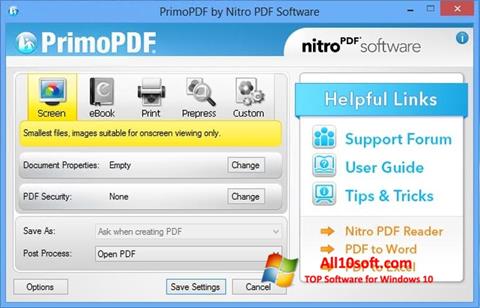Skjermbilde PrimoPDF Windows 10