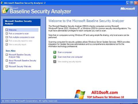 Skjermbilde Microsoft Baseline Security Analyzer Windows 10