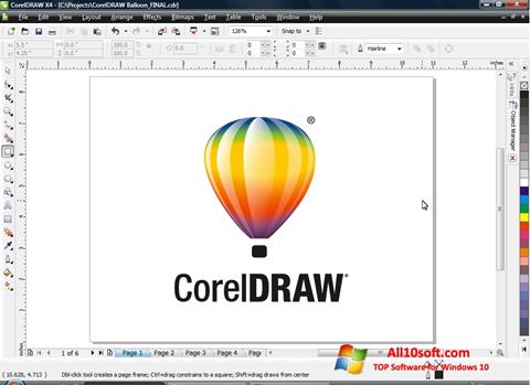 Skjermbilde CorelDRAW Windows 10