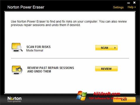 Skjermbilde Norton Power Eraser Windows 10