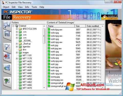 Skjermbilde PC Inspector File Recovery Windows 10