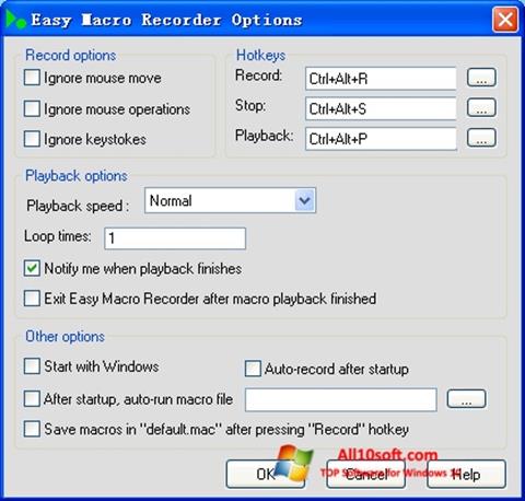 Skjermbilde Easy Macro Recorder Windows 10