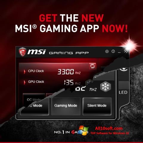Skjermbilde MSI Gaming App Windows 10