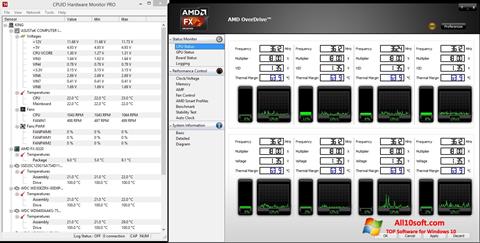 Skjermbilde AMD Overdrive Windows 10