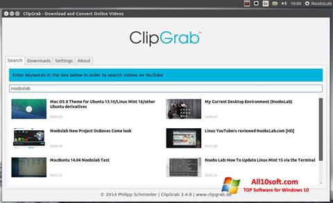 Skjermbilde ClipGrab Windows 10