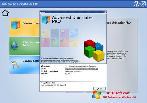 Skjermbilde Advanced Uninstaller PRO Windows 10