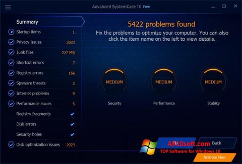 Skjermbilde Advanced SystemCare Free Windows 10