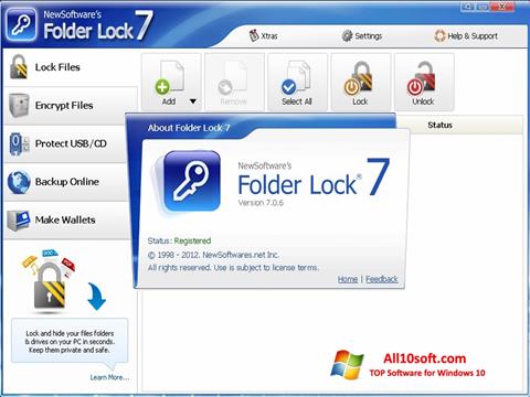 Skjermbilde Folder Lock Windows 10