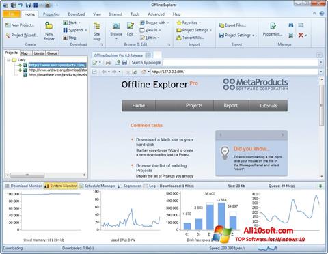 Skjermbilde Offline Explorer Windows 10