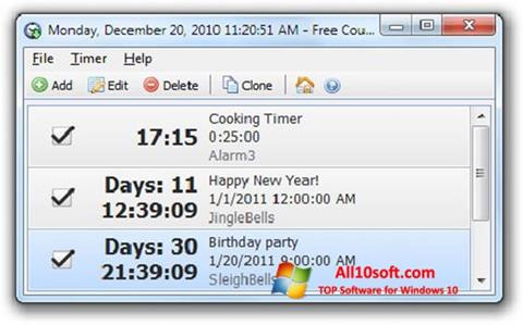 Skjermbilde Free Countdown Timer Windows 10