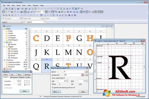 Skjermbilde Font Creator Windows 10