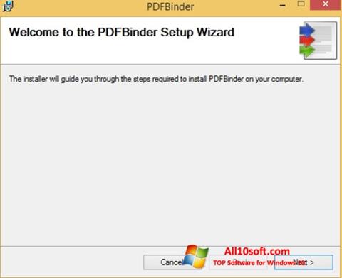 Skjermbilde PDFBinder Windows 10