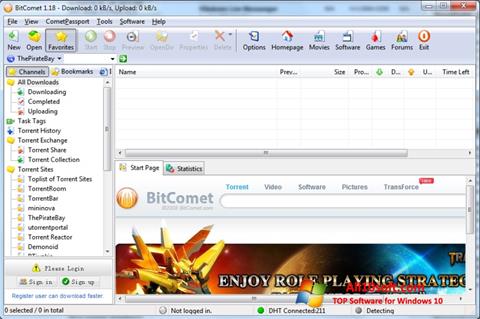 Skjermbilde BitComet Windows 10