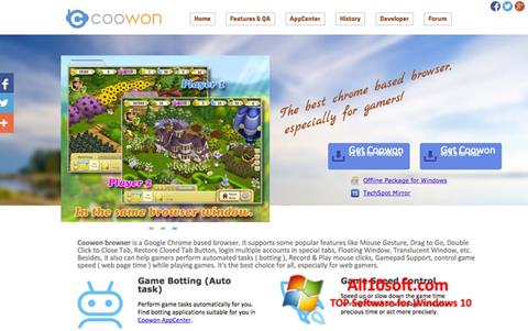Skjermbilde Coowon Browser Windows 10