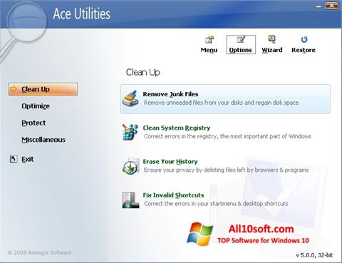 Skjermbilde Ace Utilities Windows 10