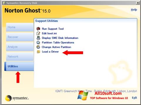 Skjermbilde Norton Ghost Windows 10