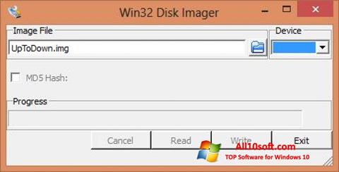 Skjermbilde Win32 Disk Imager Windows 10