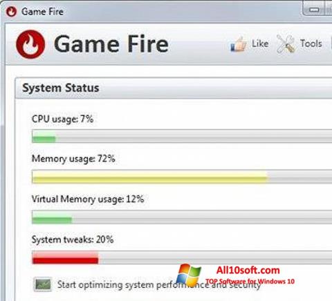 Skjermbilde Game Fire Windows 10