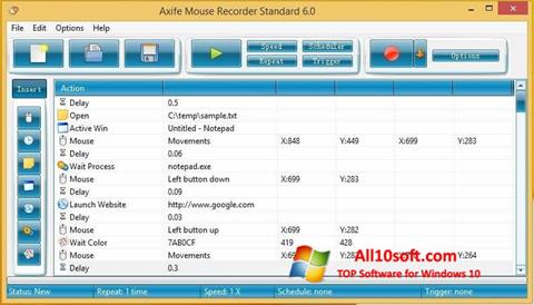Skjermbilde Mouse Recorder Windows 10