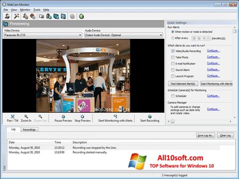 Skjermbilde WebCam Monitor Windows 10