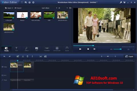 Skjermbilde Wondershare Video Editor Windows 10