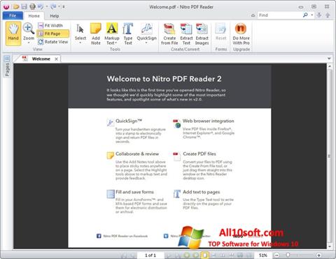 Skjermbilde Nitro PDF Reader Windows 10