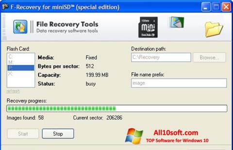 Skjermbilde F-Recovery SD Windows 10