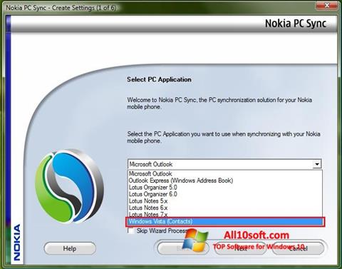 Skjermbilde Nokia PC Suite Windows 10
