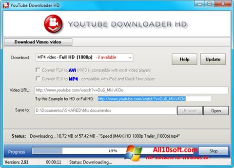 Skjermbilde Youtube Downloader HD Windows 10