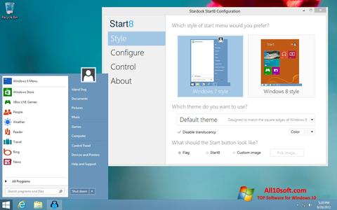 Skjermbilde Start8 Windows 10
