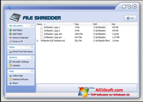 Skjermbilde File Shredder Windows 10