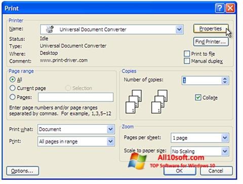 Skjermbilde Universal Document Converter Windows 10