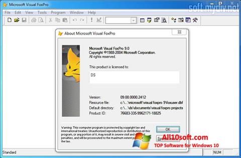 Skjermbilde Microsoft Visual FoxPro Windows 10
