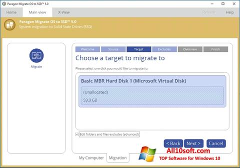 Skjermbilde Paragon Migrate OS to SSD Windows 10