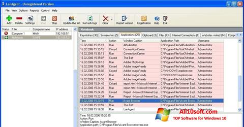 Skjermbilde LanAgent Windows 10