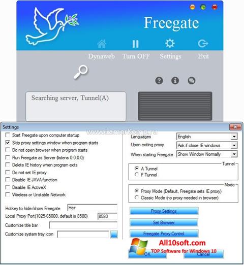 Skjermbilde Freegate Windows 10