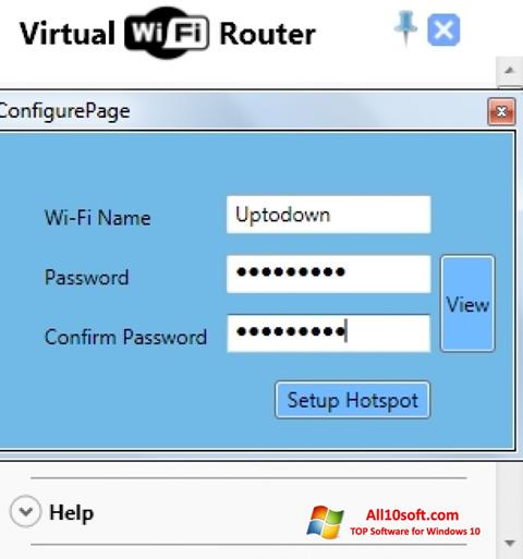 Skjermbilde Virtual WiFi Router Windows 10