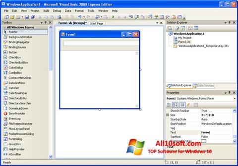 Skjermbilde Microsoft Visual Basic Windows 10