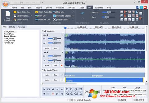 Skjermbilde AVS Audio Editor Windows 10
