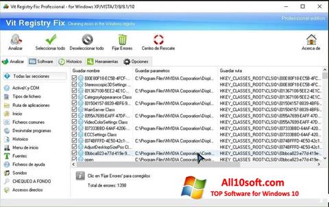 Skjermbilde Vit Registry Fix Windows 10