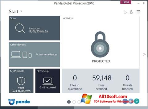 Skjermbilde Panda Global Protection Windows 10