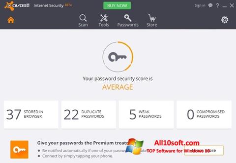 Skjermbilde Avast Internet Security Windows 10