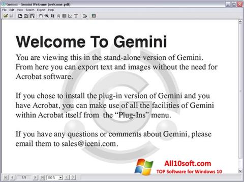 Skjermbilde Gemini Windows 10