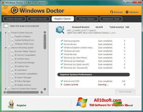 Skjermbilde Windows Doctor Windows 10