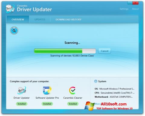 Skjermbilde Carambis Driver Updater Windows 10