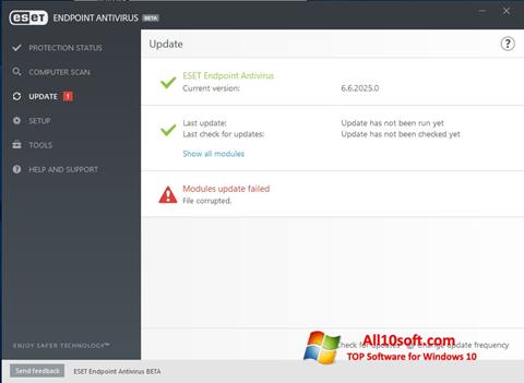 Skjermbilde ESET Endpoint Antivirus Windows 10