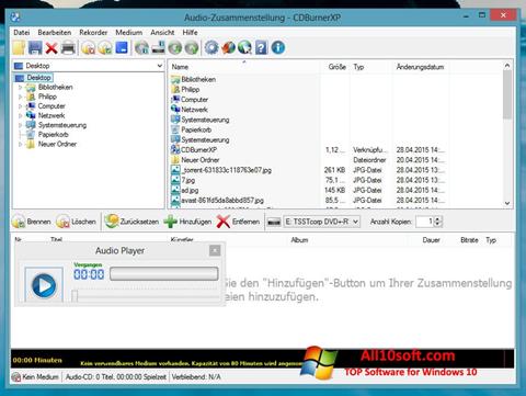 Skjermbilde CDBurnerXP Windows 10