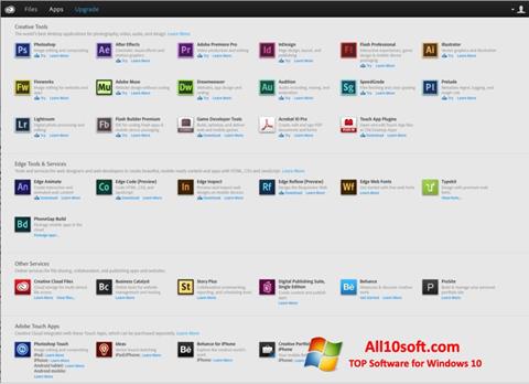 Skjermbilde Adobe Creative Cloud Windows 10
