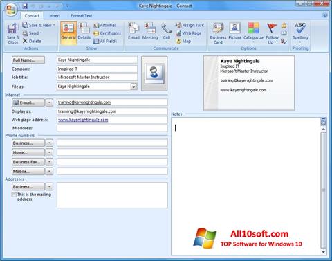 Skjermbilde Microsoft Outlook Windows 10